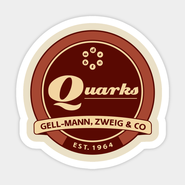 Quarks Vintage Logo Sticker by acrossTPB